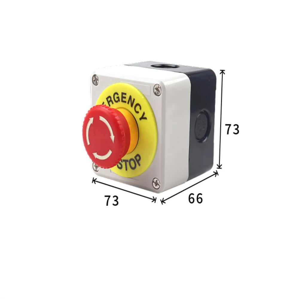 start and stop self-reset Momentary Waterproof button box switch emergency stop industrial control box