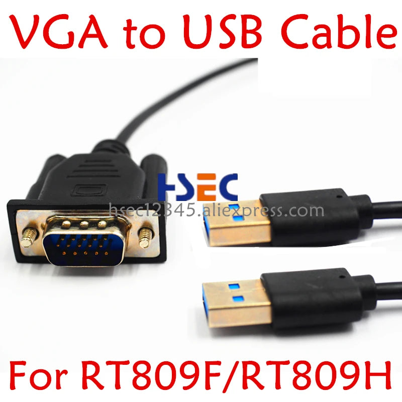 VGA cable to headphone jack wire Flash line Printer line adapter For RT809F icsp lcd led USB RT809H emmc-nand flash Programmer