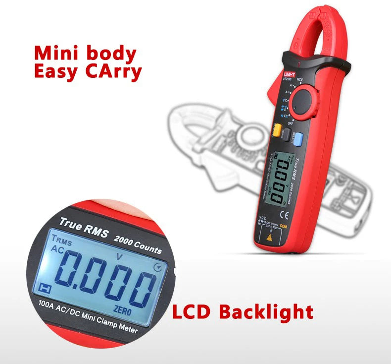 UNI-T Clamp Meter Digital UT210E UT210D AC Current Mini Clamp Multimeter True RMS Pliers Ammeter UT210C Auto Range