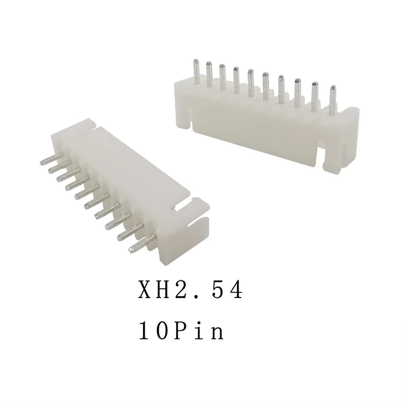 50Pcs XH 2.54 2.54mm Pitch Pin Header Housing Connector JST XH2.54 2P 3P 4P 5P 6P 7P 8P 9P 10 Pin Male Straight Pin For PCB