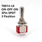 SH T80-T Series Round Top Anti-mishandling Locking Lever 6.35mm Panel Mount Mini Toggle Switch