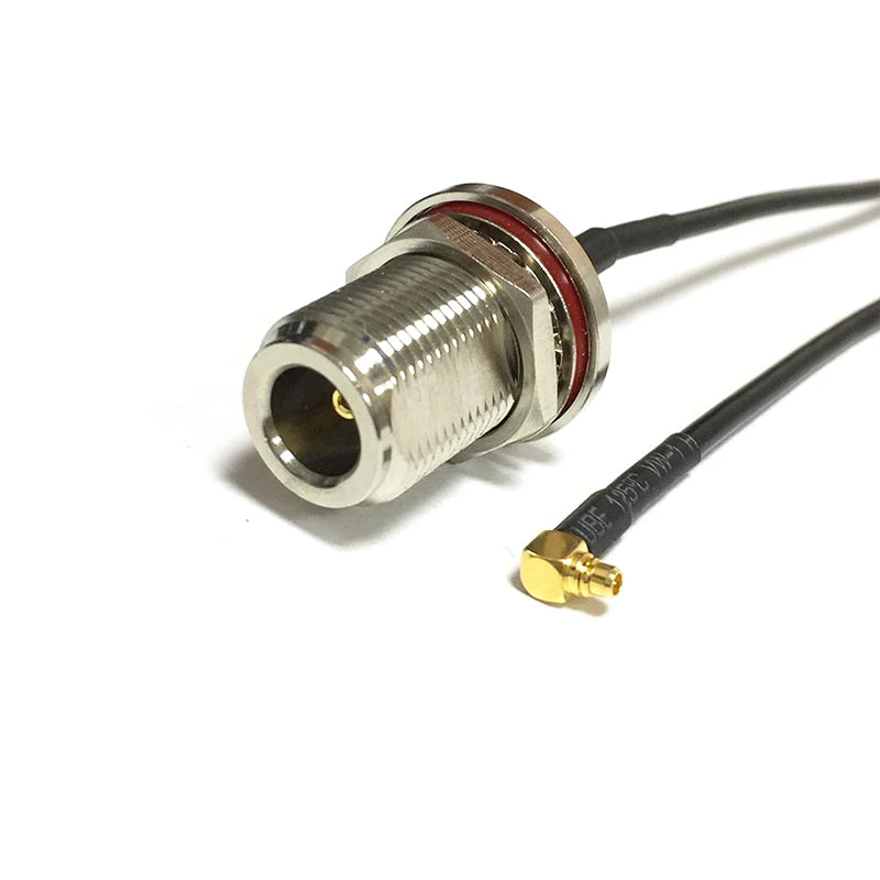 N Type Female Bulkhead To MMCX Male Right Angle Pigtail Cable RG316 RG174 RG178 15cm/30cm/50cm/100cm For Wifi Router