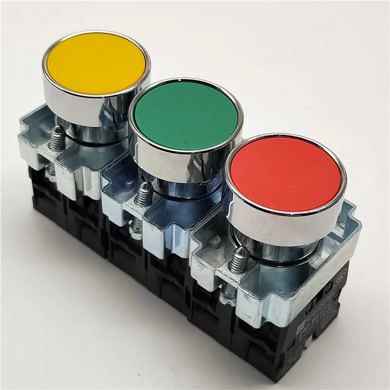 XB2 button switch metal emergency stop reset rotating mushroom head jog power start stop