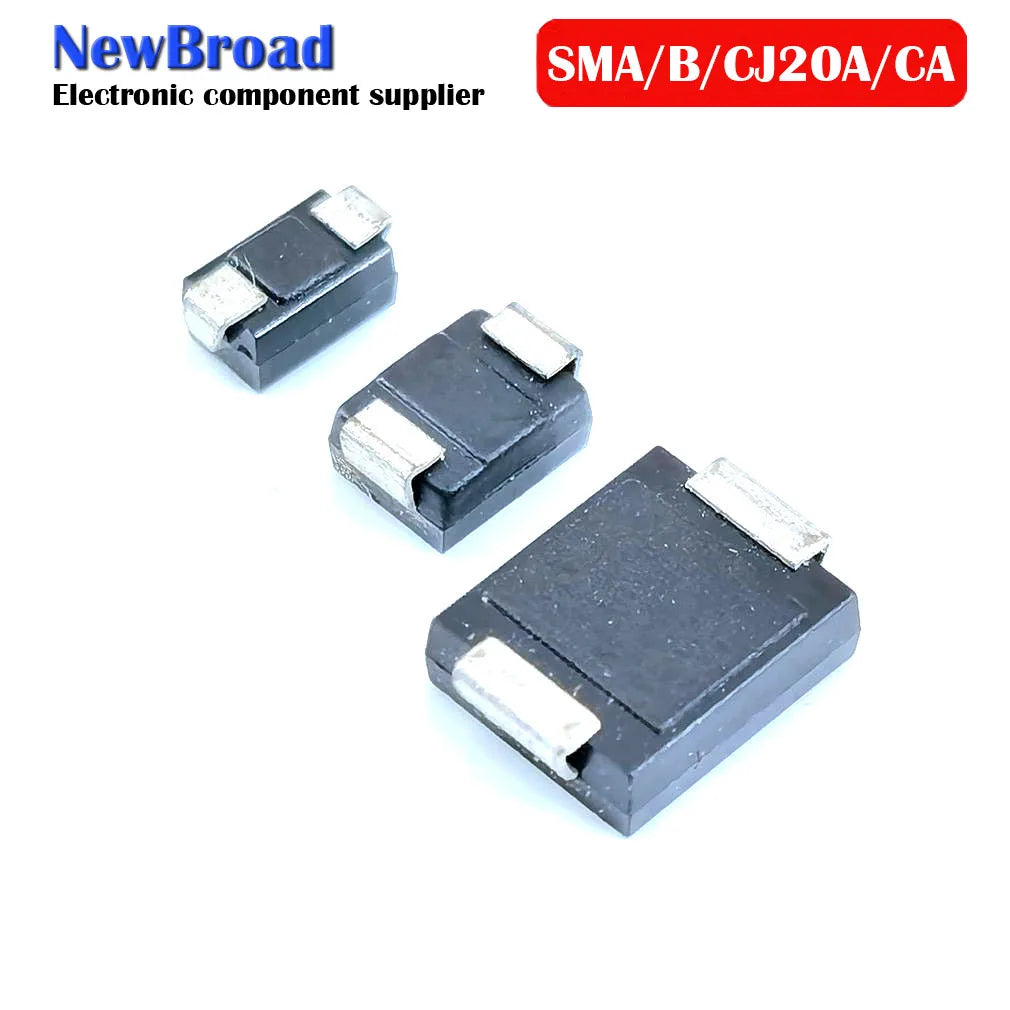 10PCS SMD TVS Diode Unidirectional SMAJ20A BV SMBJ20A LV SMCJ20A GEV Bidirectional SMAJ20CA XV SMBJ20CA LV SMCJ20CA BEV DO-214A