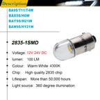 10X BA9S T4W BAX9S BAY9S BAW9S LED Lights Bulb For Auto Interior Dome Map Reading Light Side Marker Lamp Warm White 6V 12V 24V
