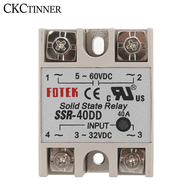 SSR -10DD 25DD 40DD DC Control DC SSR White Shell Single Phase Solid State Relay 5~60VDC TO 3~32VDC