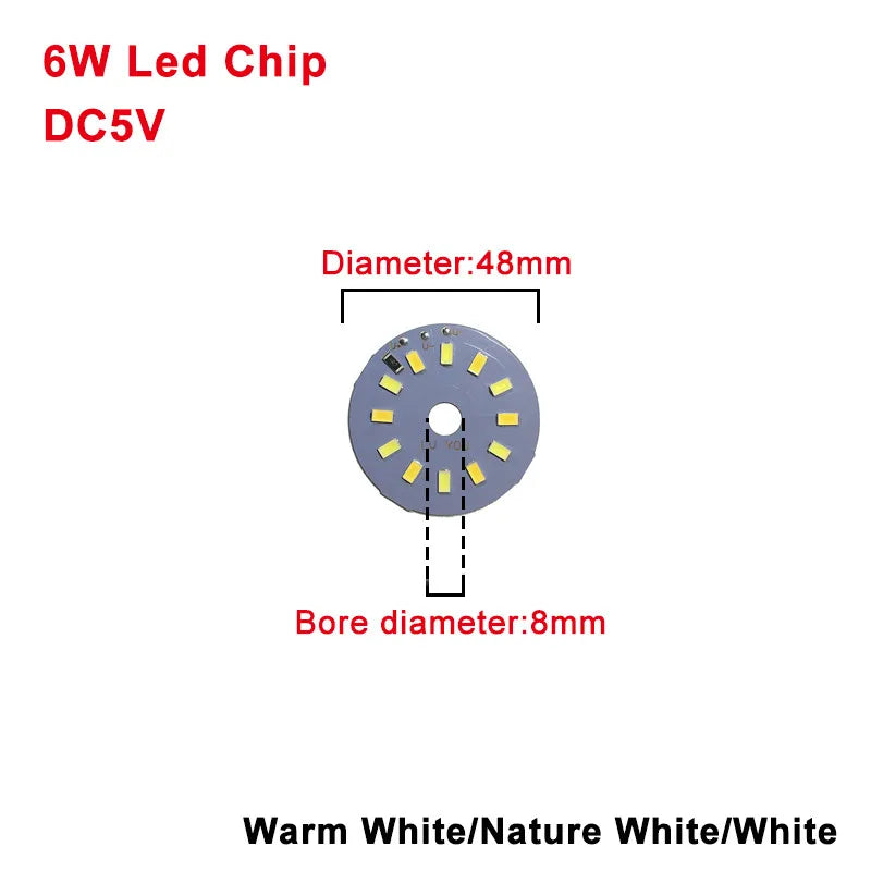 DC5V Dimmable LED Chips 5730 SMD LED Lamp 5W 6W 10W LED Light Beads White Warm White DIY Light Adjustable LED Bulb USB Dimmer