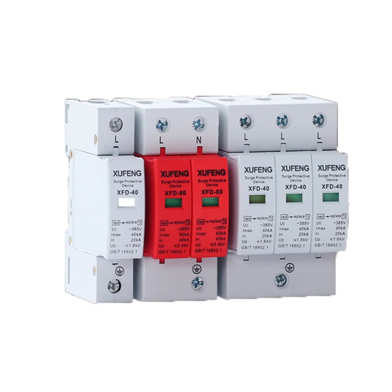 1PCS 1P 2P 3P 4P House Lightning Surge Protector Protective Low-voltage Arrester Device 380V Lightning Protection Device