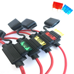 32V Waterproof Automotive Blade Fuse Holder Assorted Mini Standard Micro Auto Fuse 3A-40A 12-18AWG Wire Fuse Socket Kit