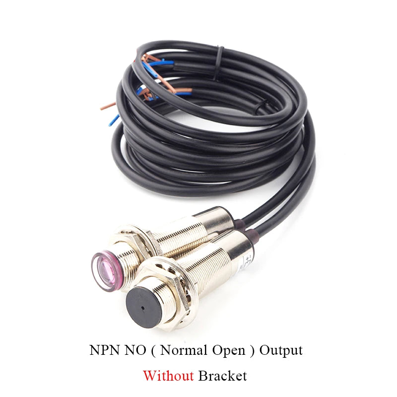 M12 Waterproof Laser Photoelectric Beam Sensor Switch 20 Meters Distance NPN PNP Output