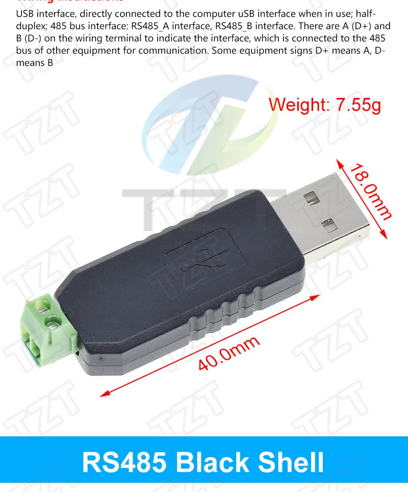 GREATZT USB to RS485 485 Converter Adapter Support Win7 XP Vista Linux Mac OS WinCE5.0