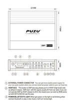 PUZU PZ-X4800S  6core 32bit 8CH with power Car Audio DSP Digital signal processor built in amplifier 8X150W support BT5.0 OPT