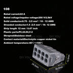 25/50/100PC DIY YOU 102/103D/104D/104/106/108 Universal Compact Wire Wiring Connector Conductor Terminal Block With Lever