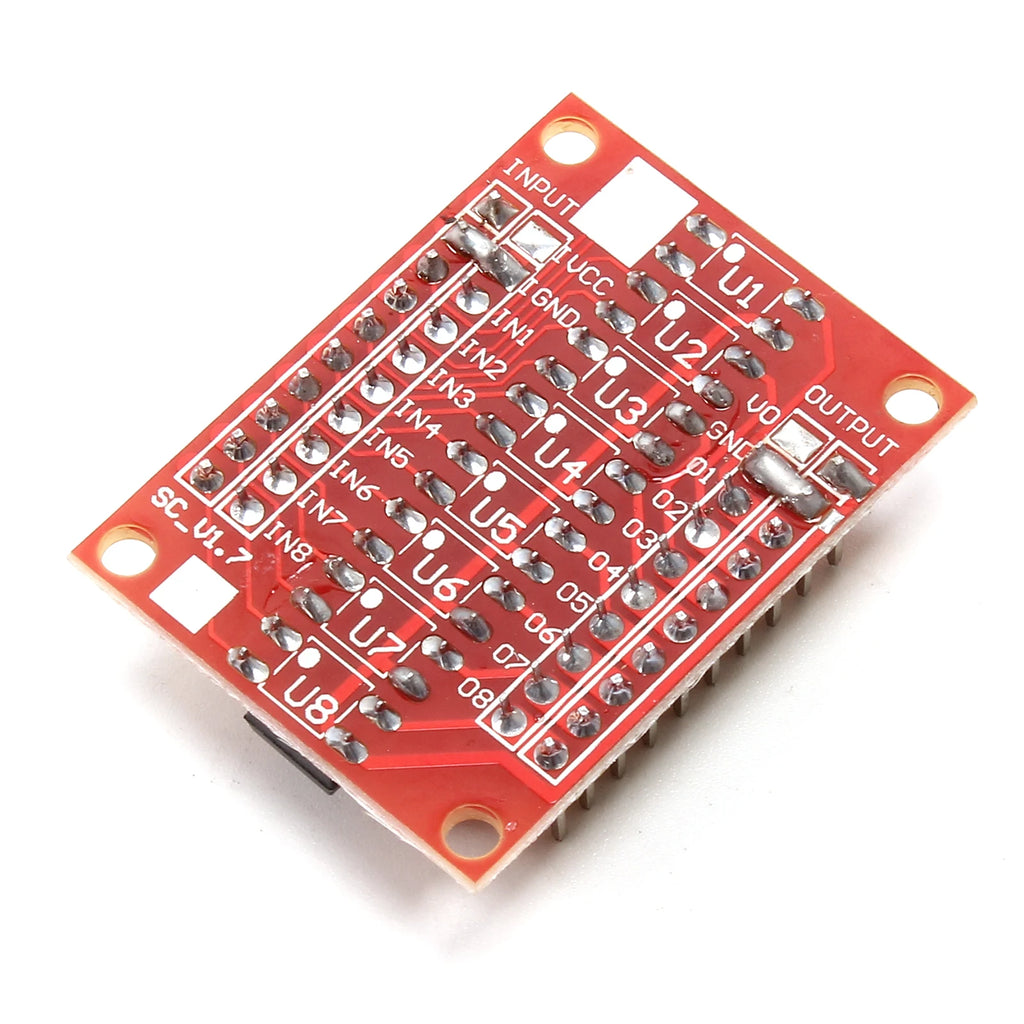 8 Channel Optocoupler Isolation Module Signal Voltage Converter PNP NPN Low High Level Output AC 110V 220V DC 3.3V 5V 12V 24V