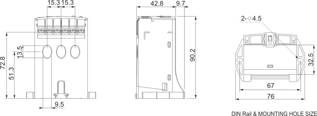Samwha-Dsp EOCR-DS3 (Output (1c) Slim Electronic Overload Relay Motor Protector Thermal Overload Relay (Un:24-260VAC/DC)