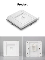86 Type Computer Socket Panel CAT5E CAT6/6A/7/8 Network Module RJ45 Keystone Cable Interface Outlet Wall Switch