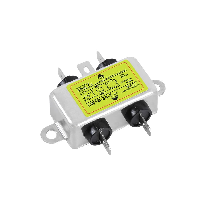 TOMZN AC Purification 115V 230V single-phase power supply filter EMI anti-interference purification audio CW1B-T(B2)1A 3A 6A 10A