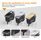 LANBOO High-End Quality Latching  Rocker Switch 20A 16Amp Current Push Button 2no2nc with LED 3-8V/9-24V/220V