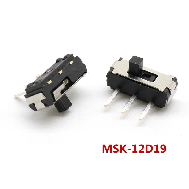 10PCS Slide Switch Micro-power Toggle Switch Single and Double-row Direct-inserted Horizontal Sliding Second Gear Third Gear