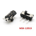 10PCS Slide Switch Micro-power Toggle Switch Single and Double-row Direct-inserted Horizontal Sliding Second Gear Third Gear