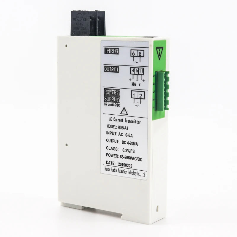 Input 0-10A Ac Transmitter Current Transducer Sturdy Fast Response Output Dc 0-5V Transmitter For Electrical Installations