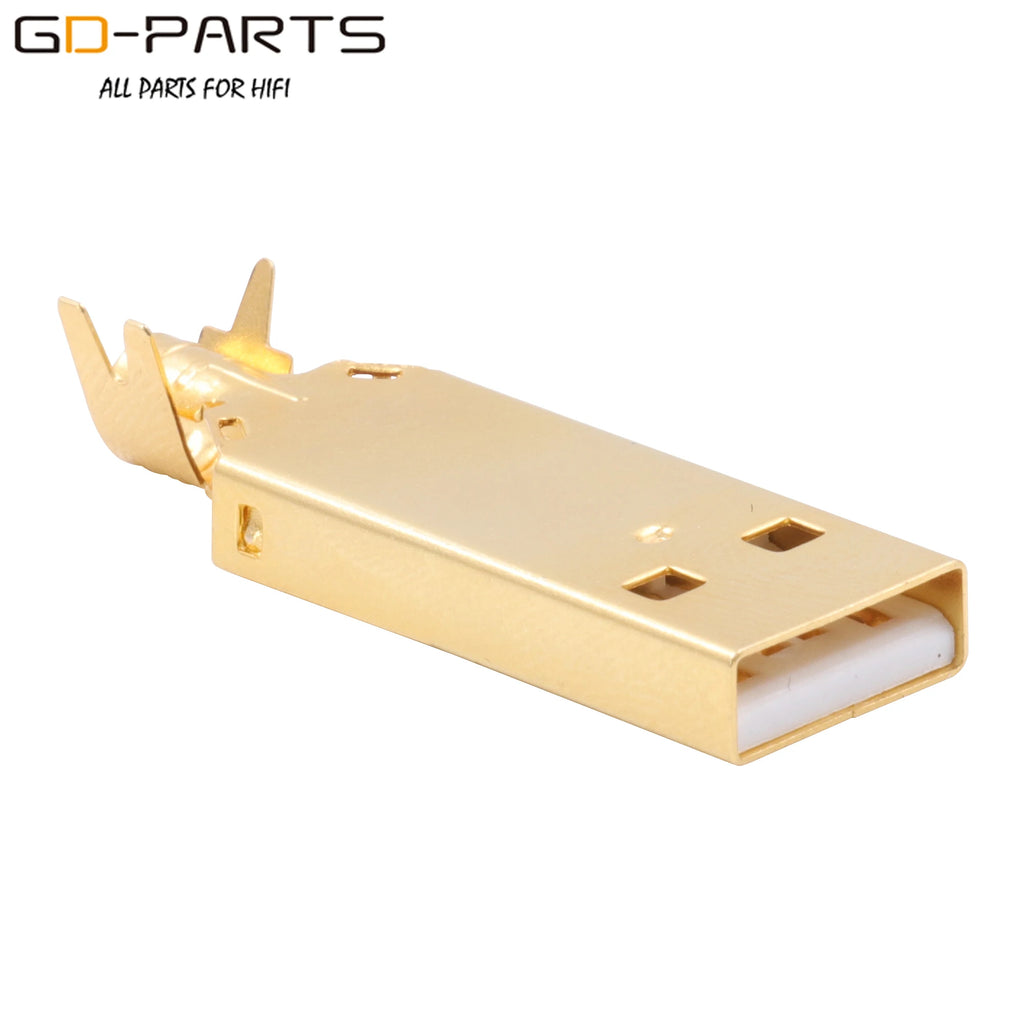 Viborg HI-END USB2.0 USB Plug Connector Type A B HiFi DIY DAC USB Cable 24K Gold Plated Bronze UA201 UB201