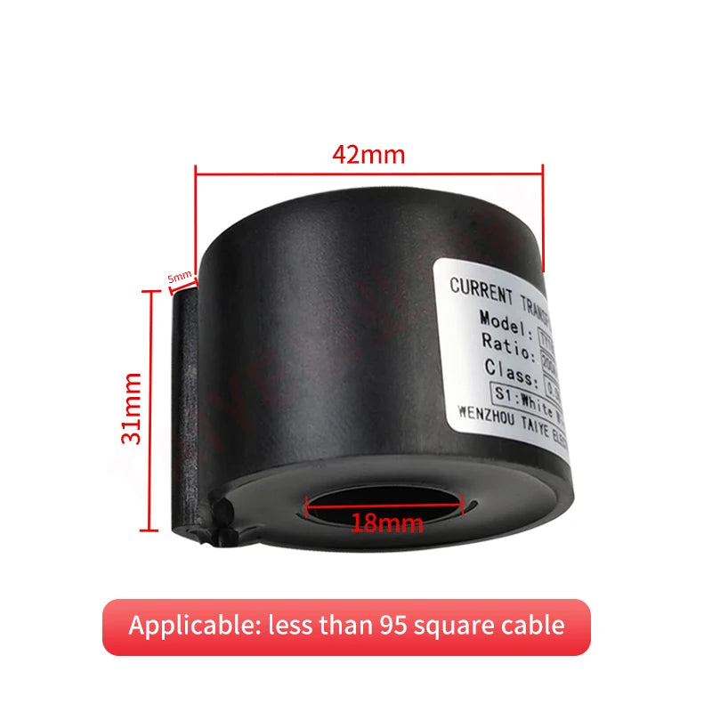 3pcs Clamp Current Sensor Transformer Core KCT 50A 75A 100A 150A 200A Din Rail CT Sensor Mini AC Waterproof Current Transformer