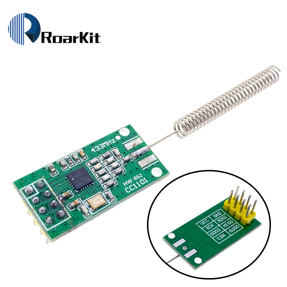 1/5/10PCS CC1101 433M 10mW Wireless Sender Transceiver Receiver Module NRF905/SX1212/SI4432 data transmission/transceiver