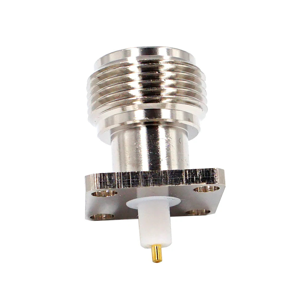 1Pcs N Female Jack 4-Holes Flange PTFE Solder Pannel Mount RF Adapter Connector