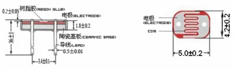 100Pcs/10pcs 5516 Light Sensitive Resistor 5mm Photoresistor Photoelectric Switch Element Photo Detector Dependent LDR GL5516
