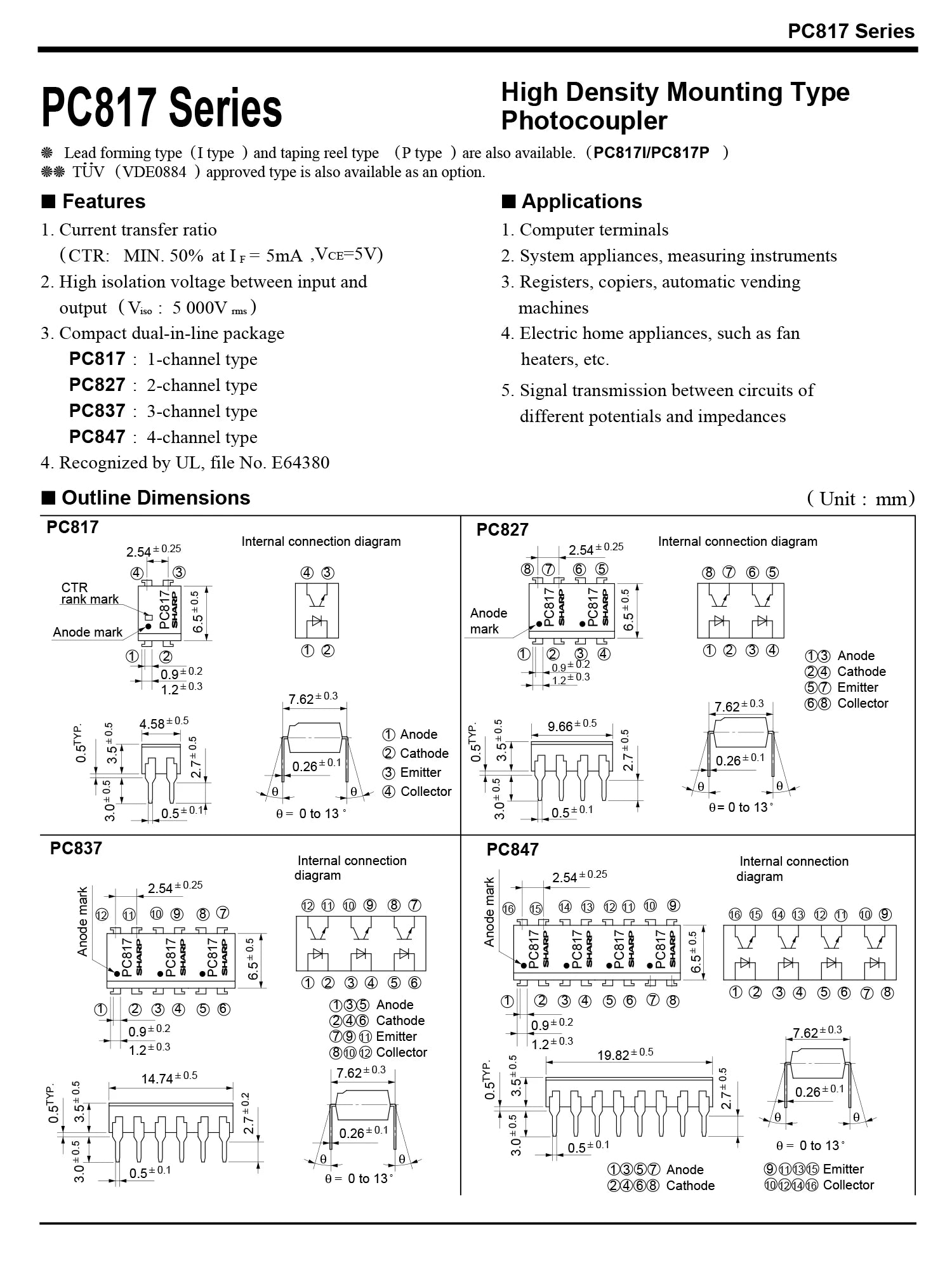 50PCS PC817 PC817B EL817 DIP4 DIP Optocoupler Optical Coupling Original Transistor DC Input 80V 50mA  IC Chip Optoisolator