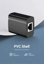 Vention RJ45 Splitter Connector Adapter 1 to 2 Ways Ethernet Splitter Coupler Contact Modular Plug Connect Laptop Ethernet Cable