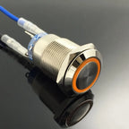 1PCS 12MM with LED 3V 5V 12V 24V 220V Metal Button Switch Momentary push button auto reset waterproof illuminated Red Blue Green