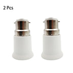 2Pcs Fireproof B22 to E27/E26 Lamp Holder Adapter AU UK Bayonet CFL LED Halogen Light Bulb Socket Converter CE RoHS