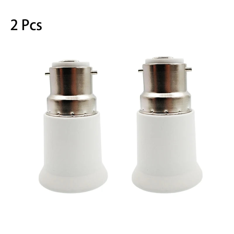 2Pcs Fireproof B22 to E27/E26 Lamp Holder Adapter AU UK Bayonet CFL LED Halogen Light Bulb Socket Converter CE RoHS