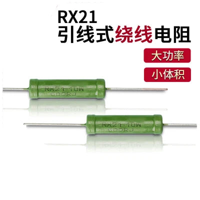 5PCS RX21 6W 10W Wire Wound Resistance 5% 1R 10R 100R 1K 10K 12K 15K 18R 20R 22R 24R 27R 30R 33R 36R 0.01R 0.05R 0.1R 0.12R
