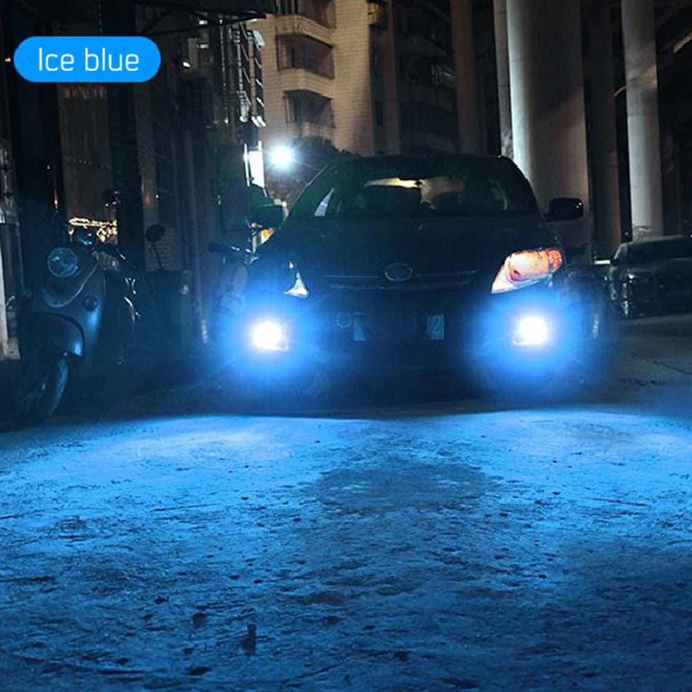 2pcs H3 LED Fog Light Bulb DC 12V 3030 SMD Car Fog Light Super Bright DRL Driving Lamp Built-in 5 Color Optional Headlight Bulb