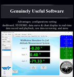 WitMotion HWT9053(X/Y±0.001°)3-Axis Acceleration+Gyro+Euler Sensor IP68 AHRS IMU Built in RM3100 Magnetometer Chip for UAV Robot