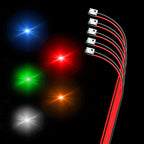 5PCS 0805 Wired Led Smd 12V Led Lamp Flashing Models Train Pre-Soldered Micro Litz with Resistance for Train Railway Landscape
