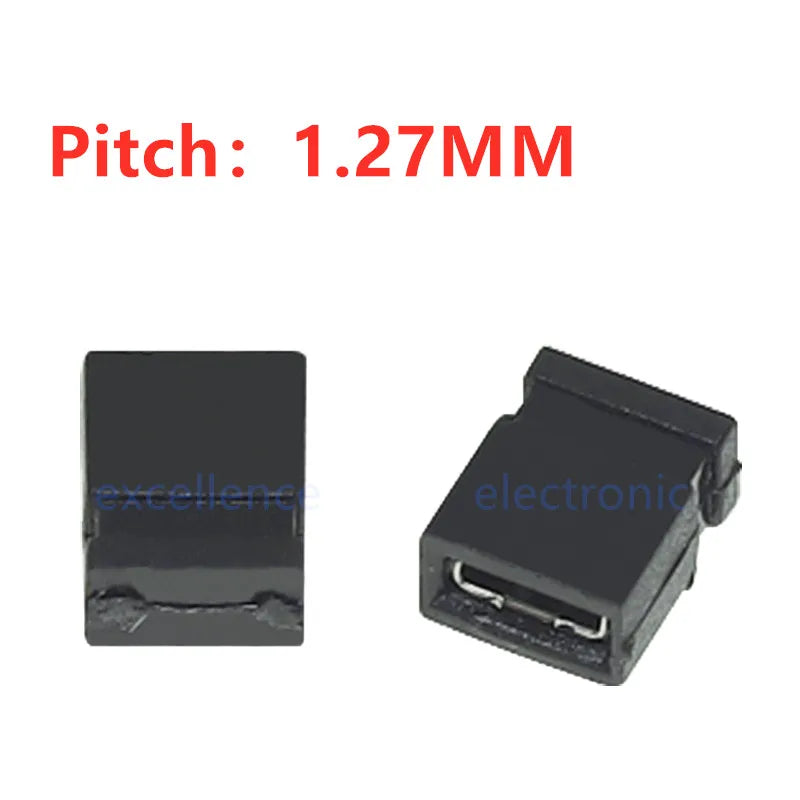 20/50pcs 1.27mm Pitch Jumper Cap/short Circuit Cap Spacing Short Type 1.27 Connector Row Stitch Short Link Jumper