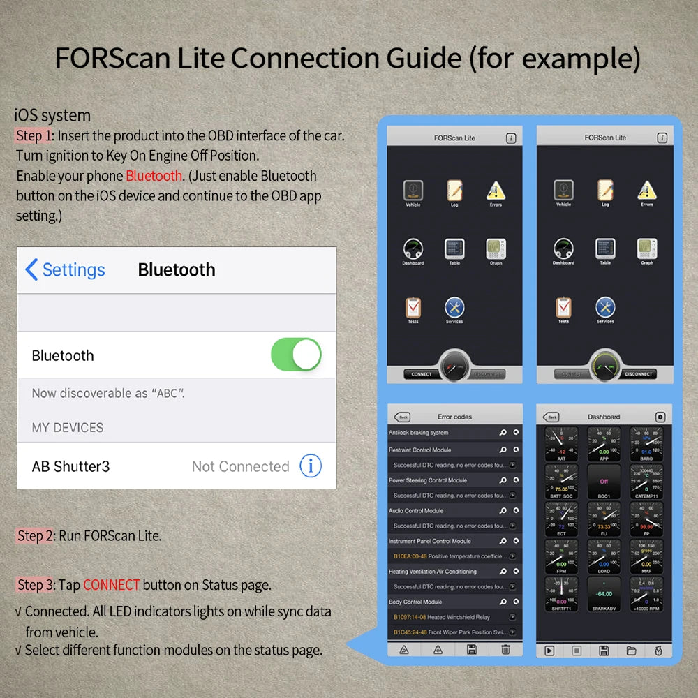 VLinker FD ELM327 Bluetooth 4.0 FORScan For Ford for IOS ELM327 OBD2 Car Diagnostic Auto Tool OBD 2 Scanner J2534
