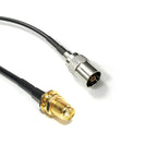 RG174 Cable IEC PAL DVB-T to SMA / F TV Male Plug & Female Jack RF Jumper Pigtail Adapter 20cm