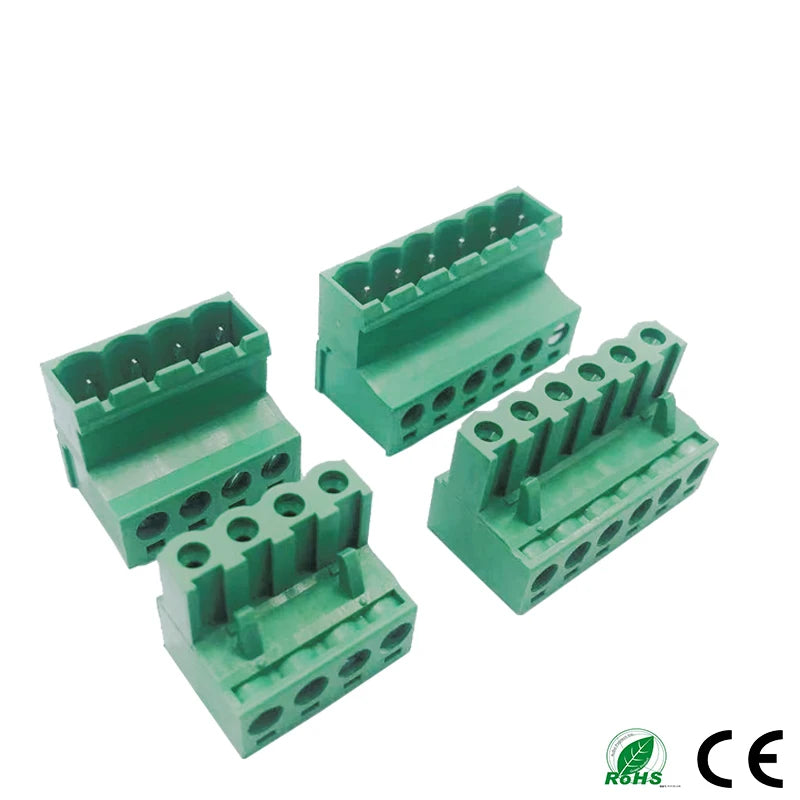 10pcs/sets Female Male Plug Aerial Butt Welding 2EDGRK 15EDGRK-5.08mm 2P-24P Plug-in Solder-free Wire Terminal Block Connector