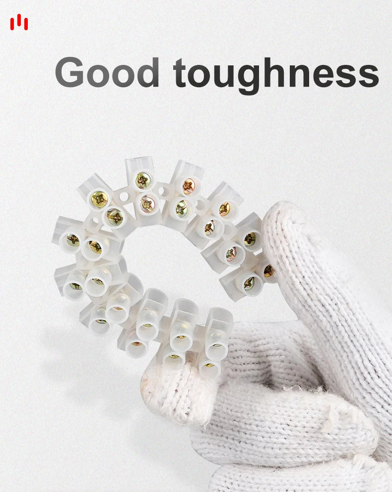 12 Position Barrier Screw X3-1012 Nylon Plastic Terminal Block 20A Transparent White Copper 380V Wire Connector Dual Row