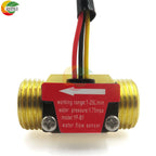 Brass Flow Sensor G1/2"DN15 Thread Hall Sensor YF-B1/B2/B3/B7 Switch Water Flow Sensor Flow Meter Hall Turbine Flow 1~25L/min