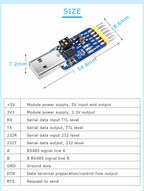 WitMotion USB-UART 6-In-1 Converter, Multifunctional USB-TTL/RS485/232, TTL-RS232/485,232-485)Serial Adapter, CH340/ CP2102 Chip
