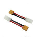 2Pcs XT60 Male Female to Deans Mini Tamiya XT30 EC3 MPX Tamiya Male Female Connector Adapter with 14awg 4cm Wire for RC Battery