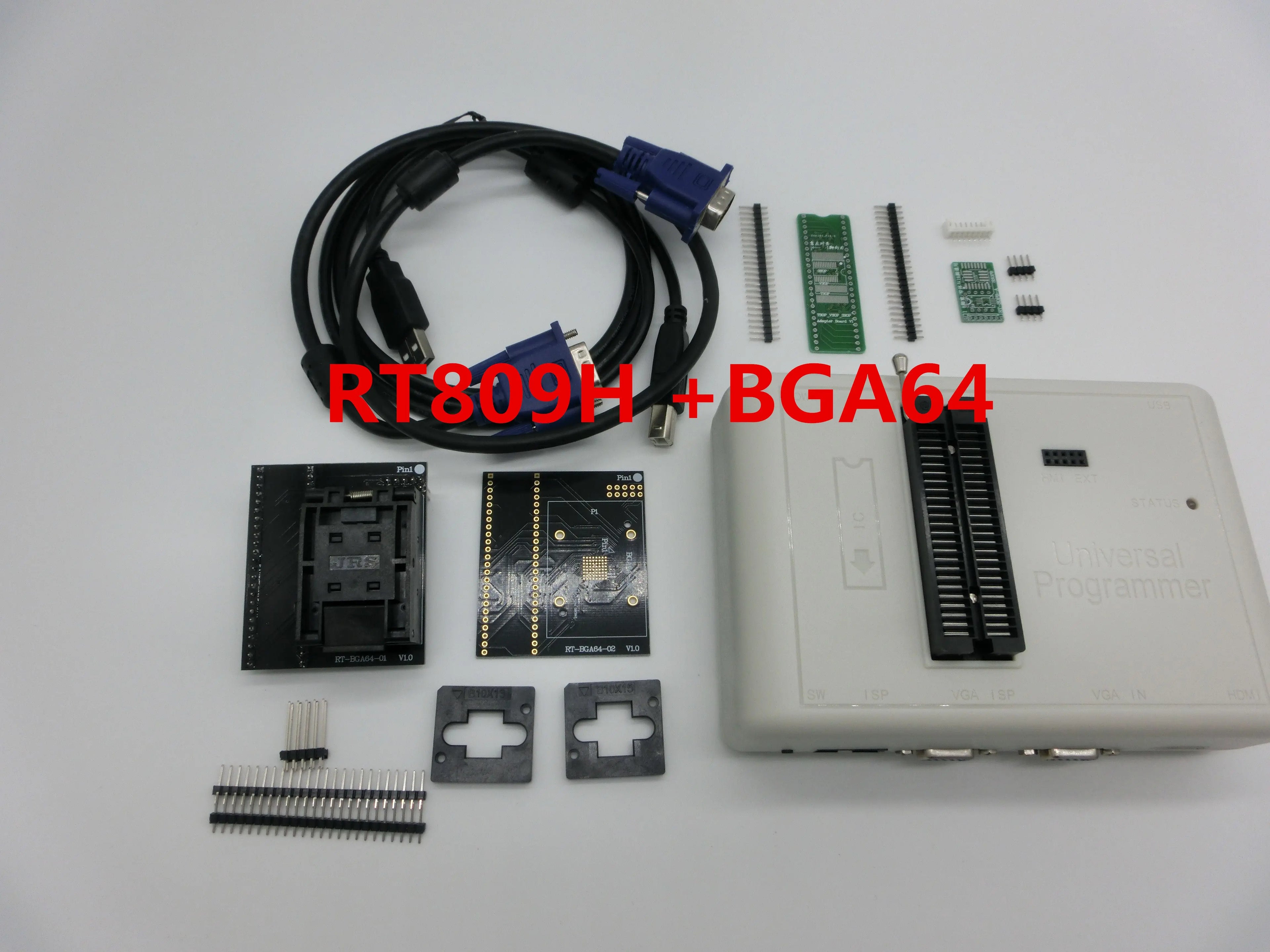 Newest Software ORIGINAL RT809H RT809HSE  EMMC-Nand FLASH Extremely fast universal Programmer TSOP56 TSOP48  BGA63