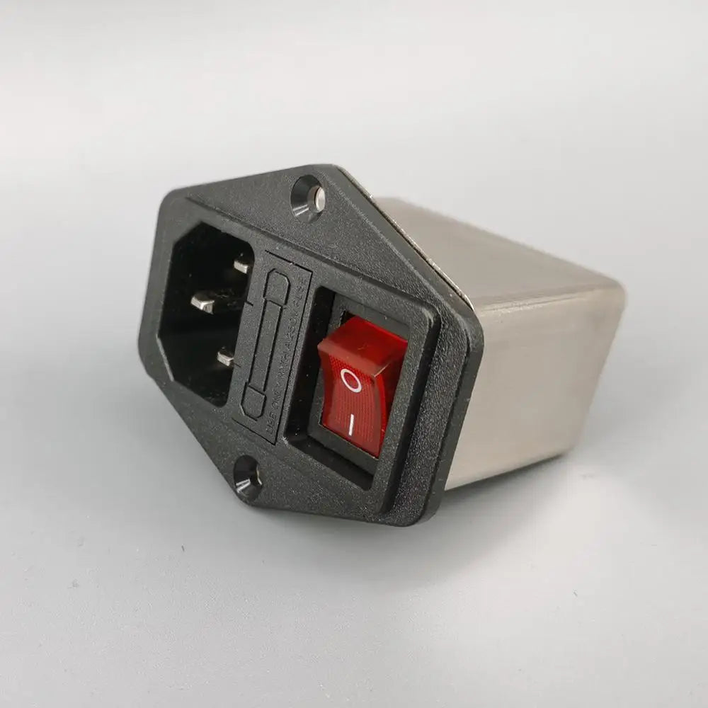 TOMZN 115V 230V Lighted AC Filter Communication Audio Power Supply Filter EMI Anti-Interference CW2B-1A-TL(D2) 3A 6A 10A