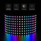 1-10Pcs WS2812B RGB Flexible 16x16 8x32 256Leds Pixel Panel Matrix Screen Led Module WS2812 IC ECO Individually Addressable DC5V